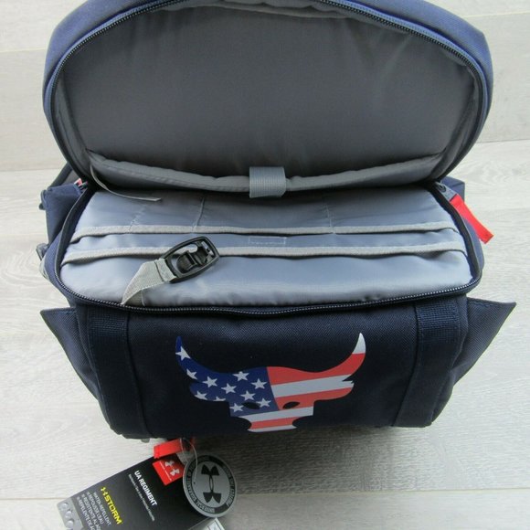 Under Armour Project Rock Navy Regiment Backpack - Picture 8 of 12